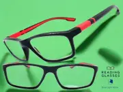 Sleek Contemporary Modern Sporty READING EYE GLASSES READERS Black Frame +1.50