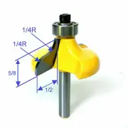 1 pc 1/4" Shank Door Edge Baseboard & Cup Router Bit S