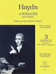 Sonate en Ut mineur Hob. XVI: 20 - Quatre Sonates pour clavier Hob. XVI - Volume 1