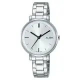 在飛比找遠傳friDay購物優惠-ALBA 石英女錶 不鏽鋼錶帶 銀白 防水30米 AH837