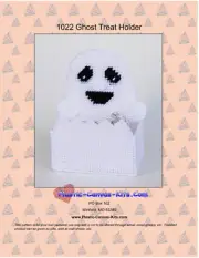 Ghost Treat Holder-Halloween- Plastic Canvas Pattern or Kit