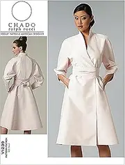 Vogue 1239 Misses' Sewing Pattern Swan-Neck Dress and Belt, Size 6-8-10-12