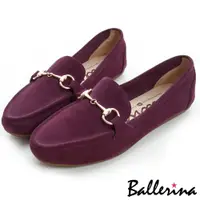在飛比找蝦皮商城優惠-Ballerina-牛麂皮金屬鍊樂福鞋-紅【BS700008