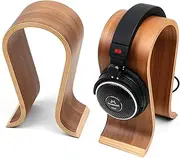 Wood Headphone Stand, Headset Stand for Desk,U Shape Wood Headphones Stand Holder Hanger Wooden Headset Desk Display Shelf Rack for Home, Office