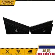 2x Black Aluminium Tool Box Under Tray Vehicle Toolbox Storage 2mm Checker Plate