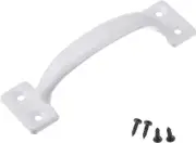 Lertenys 6" Bow Pull Handle Door Knob, White Screen Door Knob - 2 Pack