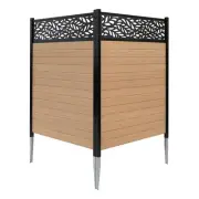 4 ft. H x 3 ft. W Privacy Nappa Lasercut WoodTek Vinyl Cedar Color Outdoor Kit