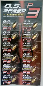 New OS O.S. P3 P 3 Turbo Gold Nitro Glow Plug Speed Ultra Hot 71642720 12 Pack