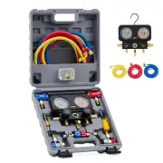 Orion Motor Tech AC Gauges, 3 Way Manifold Gauge Set for R1234Yf R404A R134A Ref