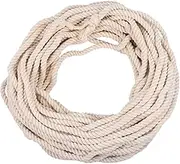 IWOWHERO 1 Roll Thickened String Chunky Jute Twine Soft Cotton Rope Trinkets Accessory Triple Strand Rope Knitting Rope Party Rope Supplies Durable Rope Macrame Cord Beige Cotton Rope
