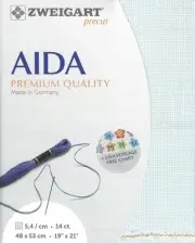 Precut Zweigart Stern-Aida 14 count Ice Blue 3706/550
