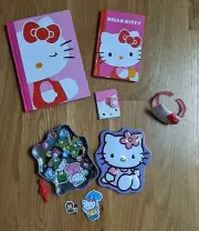 NEW Hello Kitty Pink Red Notebook Address Book Magnetic Spinner Game Case Purple