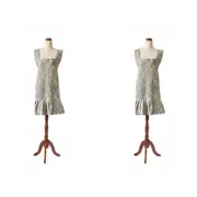 2x Belle Myrtle Chambray 95x70cm Apron Kitchen/BBQ/Baking Cooking Accessory Sage