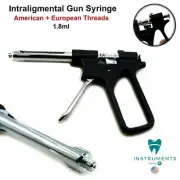 Dental Anesthetic Syringe Intraligamental Gun 1.8ML Injection AMR+EUR Threads CE