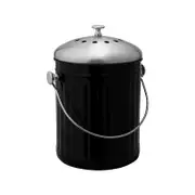Avanti Black 5 Litre Stainless Steel Compost Bin