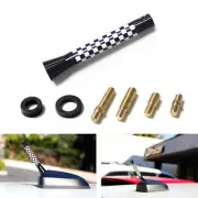 3" Checkered White/Black Checkerboard Theme Short Antenna For MINI Cooper (for: Mini)
