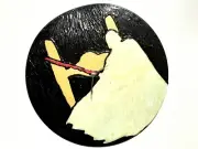 Darth Larder Star Wars Hand Painted Vinyl Record Clock Glow in Dark
