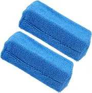 ZUNOXAZ 2pcs Non Scratch Microfiber Car Wash Sponges for Waxing Polishing Detailing Superior Absorption Efficiency Boost for Auto Maintenance Portable Blue Applicator Pads