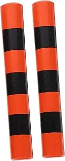 Vaguelly 1 Pair Decorative Wooden Rhythm Sticks for Striped Percussion Instrument Enhances Hand Eye Coordination Musical Interest Safe Smooth Finish