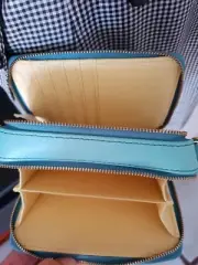 ❤❤❤ FOSSIL BLUE SKY MINI LEATHER Zippers Shoulder Cross Body Bag New