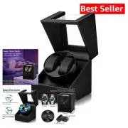 Double Automatic Watch Winder for Men & Women - Anti-Magnetic, Quiet Motor