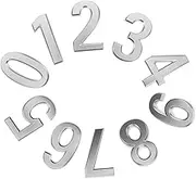 HOMSFOU Sturdy Metal House Numbers 3d Address Plaques Lights for Hotel Peel Stick 10 Pack