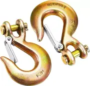 2 Pack 5/16 Inch Chain Hook, Tow Chains with Hooks Clevis Slip Hook with Latch