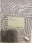 West Elm Two (2) Cotton Canvas Tossd Lines Curtains 48x96 NWT! Gray