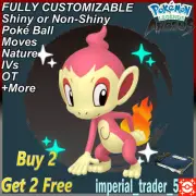 Pokémon Legends Arceus ✨ Shiny Alpha Chimchar ✨ W/ Best 6IV Customizable