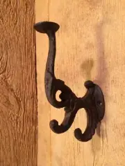 Solid Cast Iron Victorian Coat Hooks Antique Style 0170-01207 R