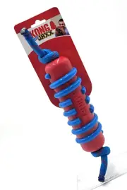 KONG Jaxx Brights Stick with Rope LARGE Interactive Tug & Fetch Dog Toy