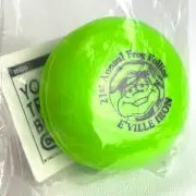 Vintage 1992 DUNCAN Neon Green YOYO w Mini Trick Book Evansville IN Frog Follies