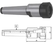 MT #3 Shank ER 32 x 2.89" Collet Chuck for CNC/Manual Lathes