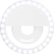 Selfie Light Circle Flash Fill Clip Camera Lamp Portable Dimmable Supplementary Light for Mobile Phone & Tablets White One Size