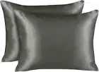 Satin Pillowcase for Hair and Skin, Silk Pillowcases 2 Pack, Luxury Satin Pillow