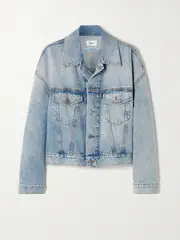 [Haikure] Haikure - + Net Sustain Spencer Oversized Denim Jacket - Light denim - small small Blue