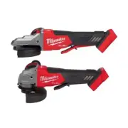 Milwaukee Flathead Braking Grinder + Grinder 18V Li-Ion Paddle-Switch Brushless