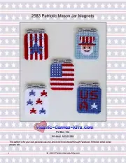 Patriotic Mason Jar Magnets-Plastic Canvas Pattern or Kit