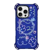 iPhone 16 Pro Bounce Case MagSafe Compatible Transparent Flowers