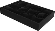 GAROZATION 12 Watch Storage Tray Slot Jewelry Organizer for Watches Bracelets Bangles Stackable Display Holder with Soft Compact Portable Design for Easy Access and Organization