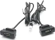 Fit for Skoda Octavia Android Navi Car RCD510 RNS315 Radio USB Female Male 6 4Pin IP-Bus Plug Cable Adapter Trunk Switch Boot Button(6 Pin Dual USB)