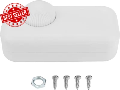 LED Dimmer Switch AC 110-240V 3-150W LED Lights Rotary Dimmer Switch Inline Dimm