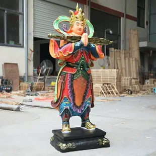 供奉寺廟合掌韋陀菩薩神像1米5韋馱護法擺件七彩韋陀樹脂佛像