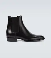 [Saint Laurent] Saint Laurent Wyatt leather Chelsea boots AU 5 black