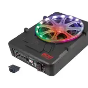 Power Acoustik PUB-10L Slim Powered Enclosure 10" Under Seat Subwoofer RGB LED