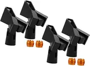 ULDIGI 4 Sets Mic Clips for Stands Desktop Microphone Holder Clamp Spring Loaded Design for Secure Installation Flexible Mounting for Wired Wireless Mics