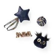 Juni Night Creatures Owl & Star Cat Toy Navy Gold 4 Pack