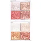 Women Girls Makeup Tool Metallic Shadow Powder Highlighter Bronzer Palette 1Pc