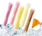 160 Disposable Ice Popsicle Mold Bags| BPA Free Freezer Tubes with Zip Seals | for Healthy Snacks, Yogurt Sticks, Juice & Fruit Smoothies, Ice Candy Pops| Comes with A Funnel (8x2) Medium Multicolor