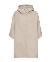 Logo hooded cloak One size Gray